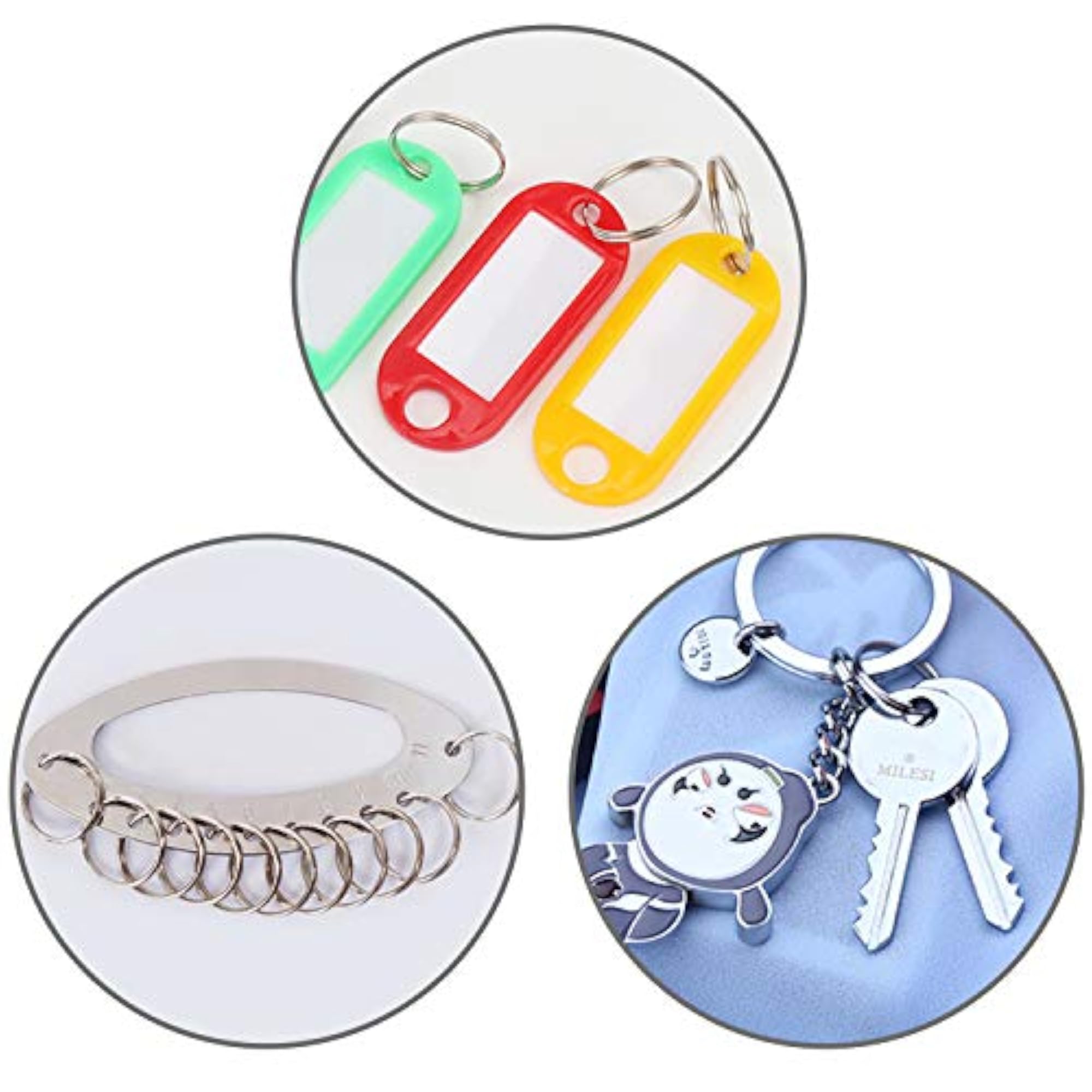 200 Pcs Nickel Plated Split Ring Chain Parts for Jewelry